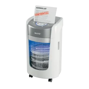 Leitz IQ OptiMax Home Office 225 Micro Cut Paper Shredder Security P5 15L - White