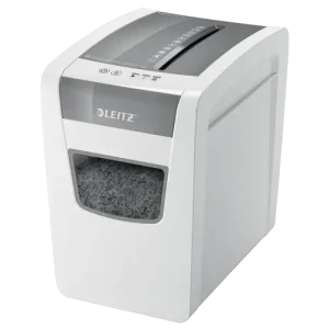Leitz IQ Slim Home Office Cross Cut Paper Shredder P4 23L - White
