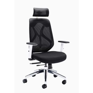 Maldini Mesh High Back Office Chair White/Chrome