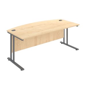 Giorgio Cantilever Bow Fronted Desk – 1000mm Deep